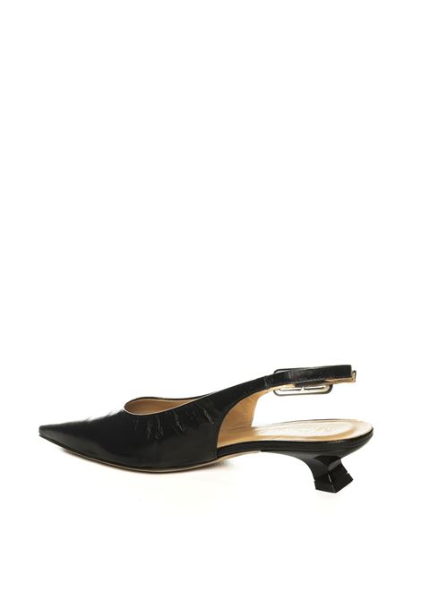 Black naplak slingback FRANCO RUSSO | 4002VEROLUX-NERO